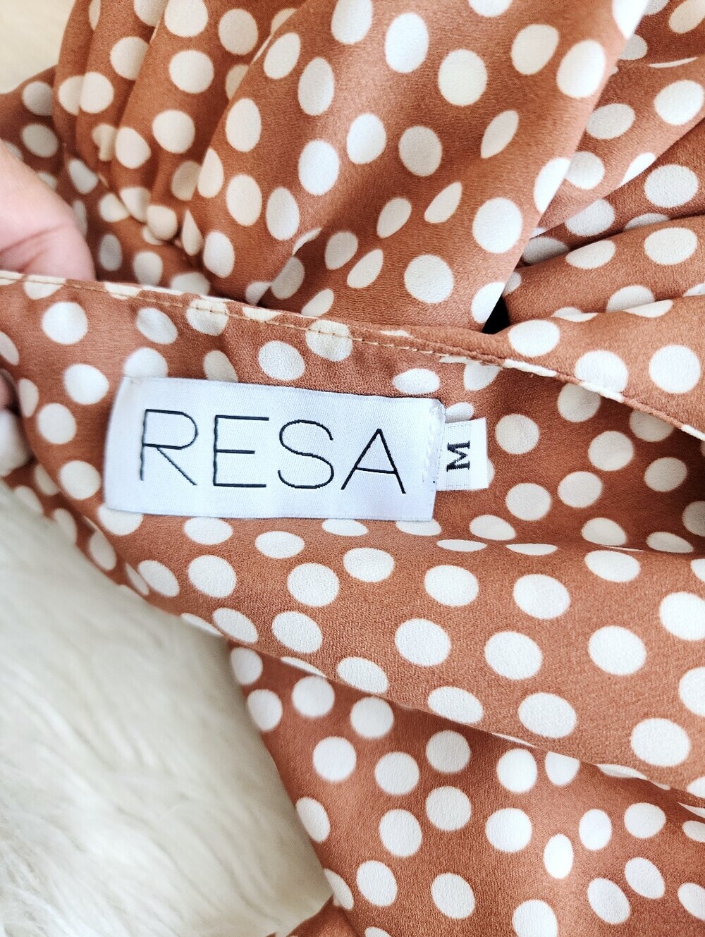 RESA CHA CHA CHA TERRACOTA POLKA DOT NWOT SIZE MEDIUM - Picture 2 of 15